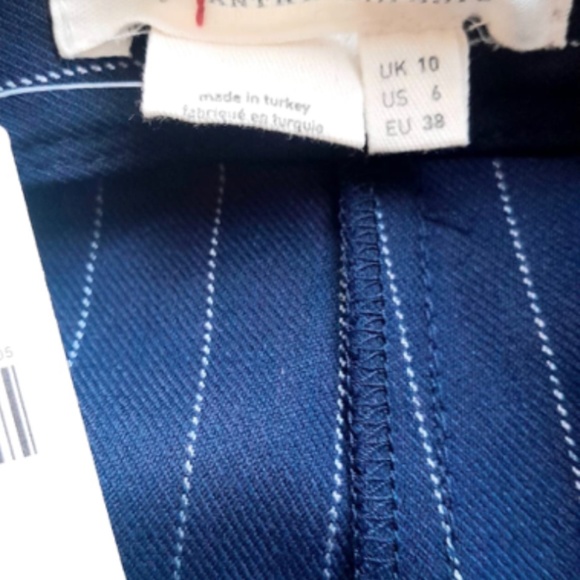 New Anthropologie Navy Blue Wide Leg Culottes or Bermuda shorts cropped pants - Picture 6 of 6